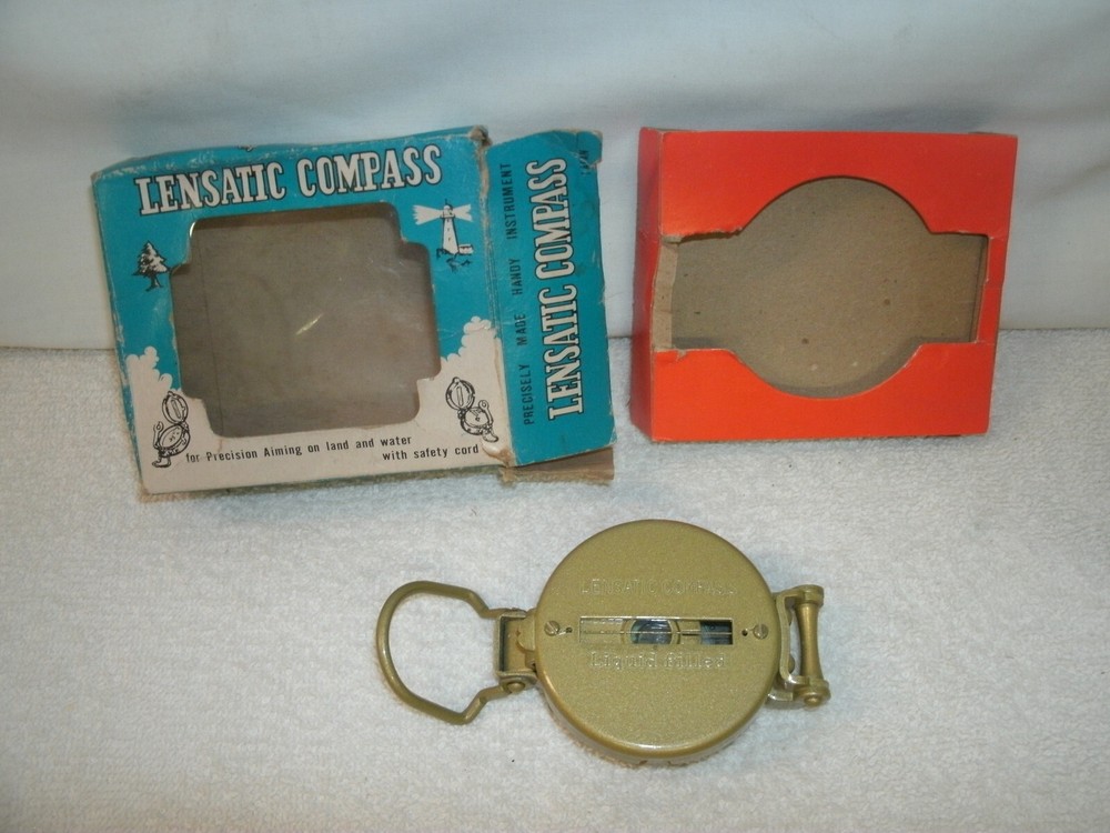 Vintage Lensatic Compass– Japan– Liquid Filled–Model 23213– Original Box