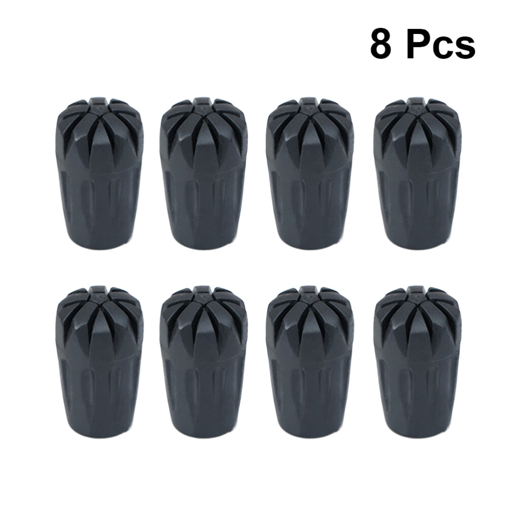 8X Rubber Tip Trekking Cane Hiking Pole Replacement Walking Stick Head Protector