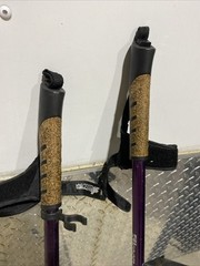 Keenfit 2-Piece Fitness Walking Poles Purple Extra Feet Tips Adjustable