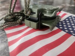 NOS 2001 USmade USGI Survival Cammenga Model 3H TritiumLensatic Magnetic Compass