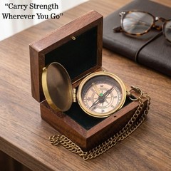 Solid Brass Directional Engraved Compass Baptism Gifts Christian Boys Girls
