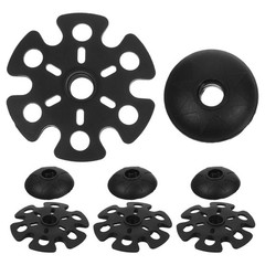 1 Set Black Rubber Walking Pole End Caps Durable Replacement Tips for Trekking