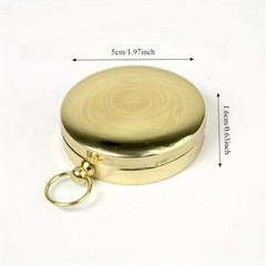 2Packs Portable Compass Brass Keychain Watch Pocket Outdoor Camping Hiking
