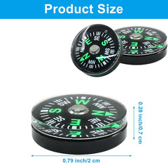15Pcs 20Mm Compass Bulk, Button Compass Accessories Mini Pocket Compass Tiny