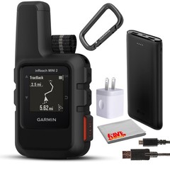 Garmin inReach Mini 2 Satellite Communicator Handheld for Hiking Bundle-Black