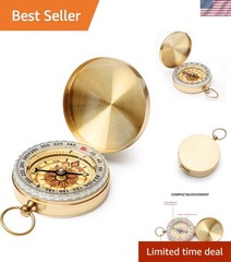 Compact Metal Survival Compass for Hiking and Camping Adventures – Gift Ready!
