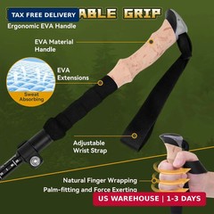 Trekking Poles Aviation Grade Aluminum Alloy-Strong Lightweight Collapsible Walk