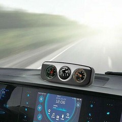 Car Vehicle Dashboard Thermometer Hygrometer Hike Compass Navigation Tool 3-in-1