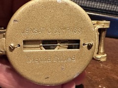 Vintage Lensatic Compass Liquid Filled Military Style Works