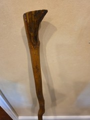 Old Scotland St. Andrews Cross Wood Hiking Walking Staff 51″ Vintage RARE EUC