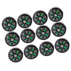 20mm 12pcs Mini Pocket Oil Filled Compass for Hiking Camping Outdoor Activities