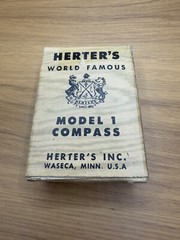 Herter’s Model 1 Compass Waseca, Minn. U.S.A, WITH BOX AND PAPERWORK