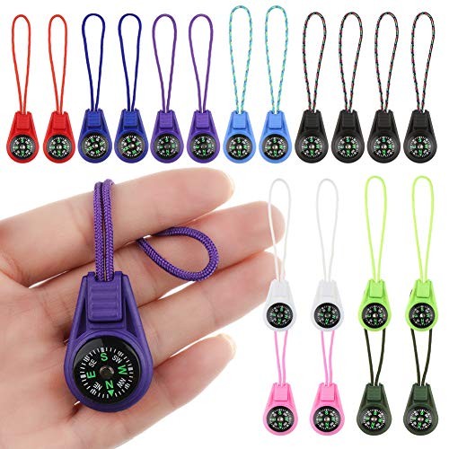 Mini Compass for Kids Compass Keychain，Button Compass Bulk 20 pcs Mixed colors
