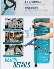 STEP2GOLD Ta-Da Chair Series 2 PRO – Portable Trekking Pole with Seat, Anti-Slip