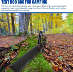 Tent Pole Bag: Trekking Poles Carrying Bag Replacement Case for Walking Stick, P