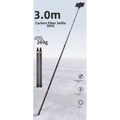 For insta360 X4 Selfie Rod with Locking Mechanism Carbon Fiber 7 or 9 Section