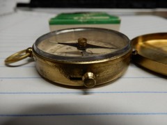 Vintage Pocket Compass Unbreakable Glass Made in Western Germany Box No. 808