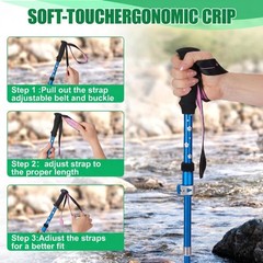 Trekking Poles – Lightweight Collapsible Hiking Poles – Retractable Hiking St…