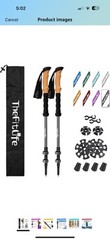 Trekking Poles for Hiking and Walking – Lightweight 7075 Aluminum with Grey