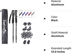 Packable Ultralight Trekking Poles with Anti-Shock: Perfect for Hiking & Travel
