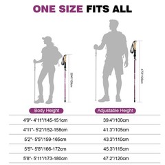 Hiking Poles – Aluminum Alloy 7075 Trekking Poles Collapsible with Telescopic…