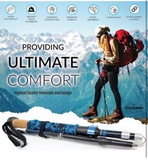 EQUIPEAK Hiking Foldable Trekking Poles Lightweight & Adjustable – Quick Lock