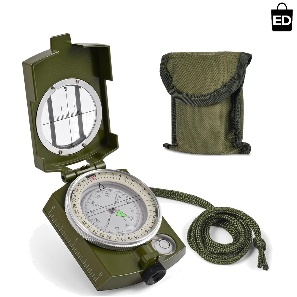 High-Accuracy Water-Resistant Lensatic Hiking Compass for Outdoor Adventures