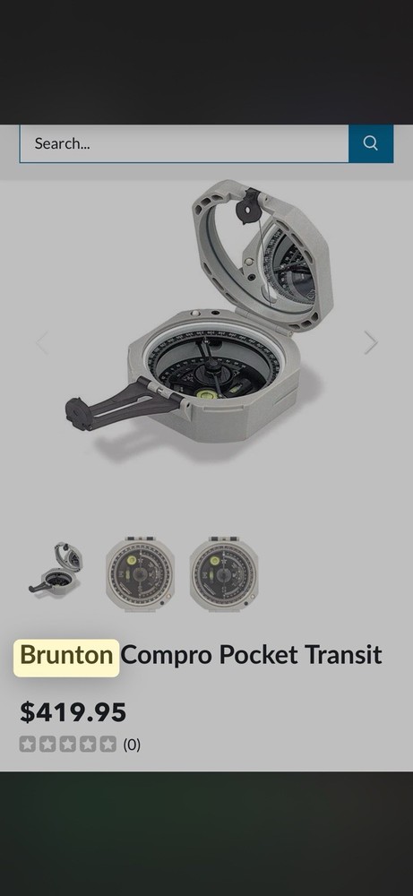 Brunton COM-PRO Transit Compass (Model F-5008) 130 year special