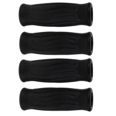 4Pcs Ergonomic Tpr Walking Cane Hand Grip Covers Slip Resistant Black
