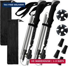 Collapsible Trekking Poles for Hiking – Lightweight Foldable Hiking Poles, 2 Pac