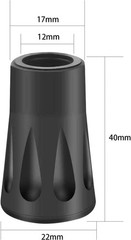 10 Pack Trekking Pole Tips, Hiking Sticks Tips Protectors Fits Most Common