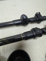 Cascade Mountain Tech Quick CMT Carbon Cork Grip Trekking Poles Walking Stick 54