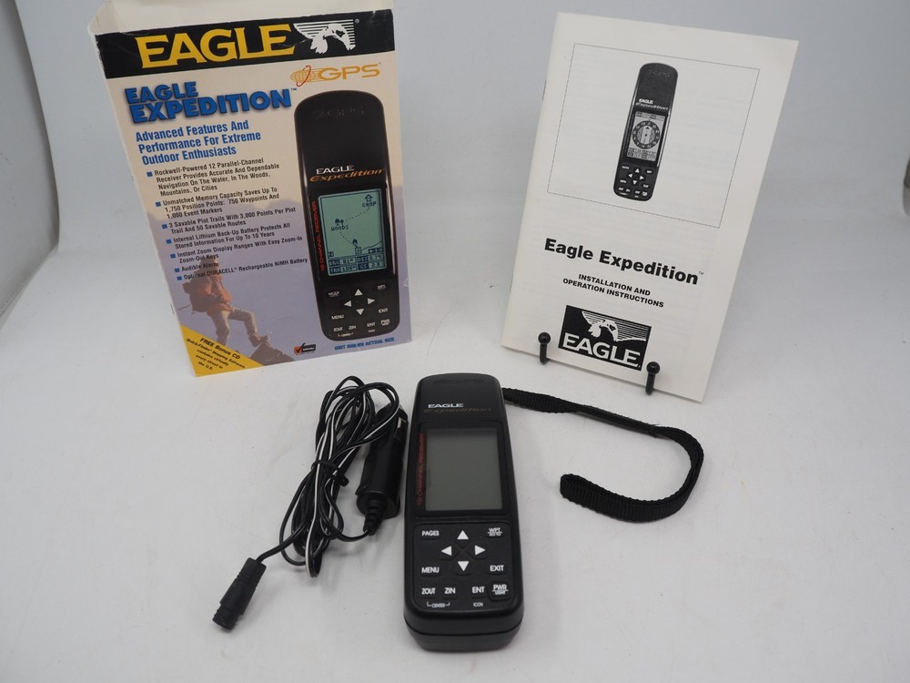 Eagle Expedition GPS Mapping Unit Tested Working Original Box