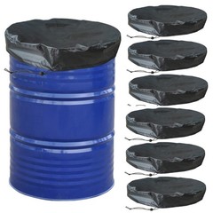 Outdoor Drum Lid Cover for 55 Gallon Openings in Coated Fabric