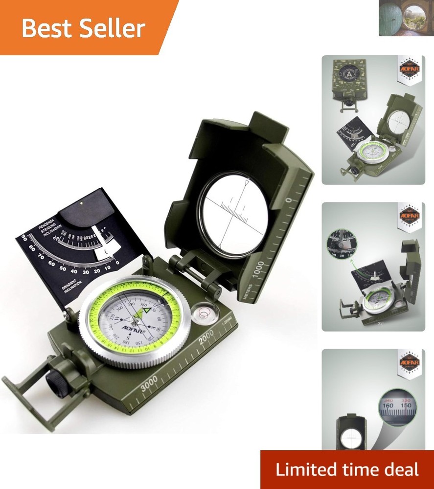 AF-4074 Waterproof Military Compass with Inclinometer for Hiking and Camping