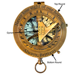 Personalized Custom Engraved Working compass with leather case, Gift for Husband