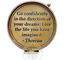 Thoreau’s Go Confidently Engraved Graduation Gift for him, Camping Compass wi…