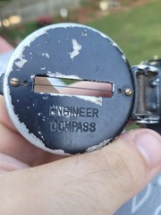 Vintage Working LENSATIC Engineer COMPASS – 2″ Made in Japan – Glow In The Dark