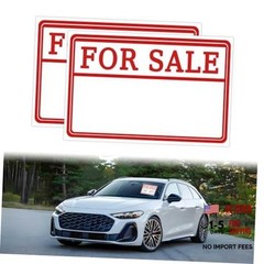 2-Pack Automotive Decals 12×8 Inch For Sale Sign Stickers, Self-Adhesive