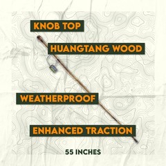 SE Natural Wood Walking Stick with Hand-Carved Spiral Design and 55″, Brown
