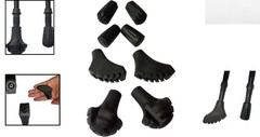 Enhanced Grip Trekking Pole Tips – 4-Pair Set of Long-Lasting Rubber Protectors