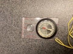 Map Pocket Compass & Ruler & Lanyard for Survival Kits