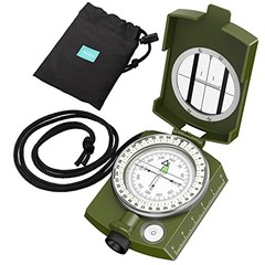 Multifunctional Hiking Compass – Military Metal Sighting Compass with Bronze