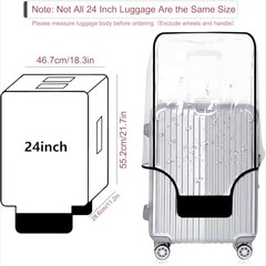Clear Luggage Cover Fits 24-25 Inch M ( 24-25 Inch suitcase) Transparent