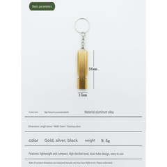 Survival Whistle High Pitch Sound Dual Tube Design Lightweight Compact