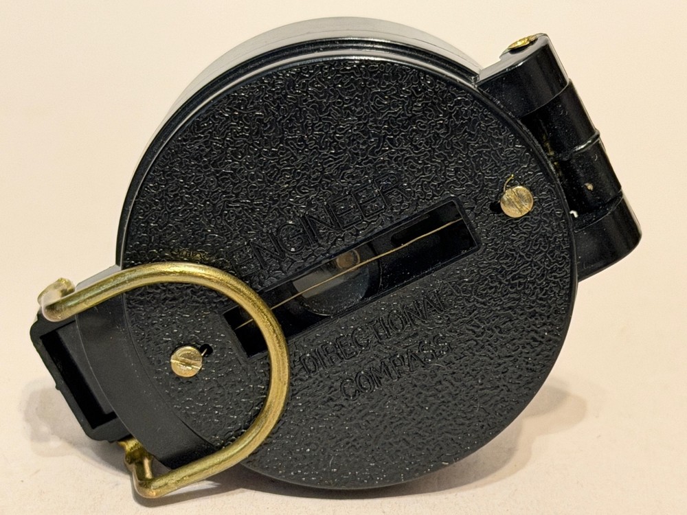 Engineer Directional Compass Black Metal Prismatic Style Sighting