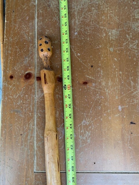 handmade morel mushroom walking sticks pair of 2 hiking gear outdoors