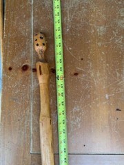 handmade morel mushroom walking sticks pair of 2 hiking gear outdoors