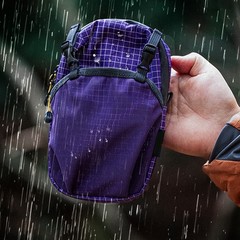 Portable Nylon Backpack Strap Pouch with Waterproof Coating and Phone Holder
