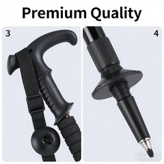 1pcs Folding Trekking Pole 4-Section Portable Telescopic Walking Stick